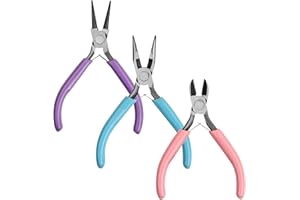 NASEOM 3 Stück Schmuckzangen Set, Schmuck Machen Werkzeuge, Schneidezange, Schmuckherstellung Hardware Tool Set, Mini-Schmuckzange Set für Schmuck DIY Anfänger, Halskette Armband Machen