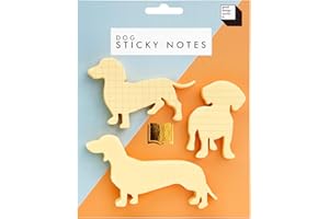 SUCK UK Good Design Works Hunde Haftnotizen Dog Sticky Notes Schul- und Büromaterial Post it’s Klebezettel Notizzettel Haftzettel Katzenform Dackel