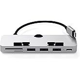 Satechi Aluminum Type-C Clamp Hub Pro with USB-C Data Port, USB-A 3.0 Data, Micro/SD Card Reader - Compatible with 2020/2019/2017 iMac & iMac Pro, Doe