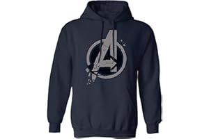 INFINITEES Marvel Avengers Crumbling Logo Navy Hooded Sweatshirt