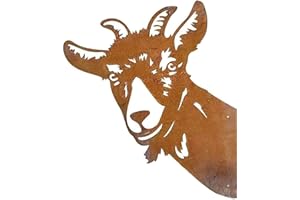 FANNAS 1 Pièce Jardin de Silhouette Animale,Décoration Métal Rouillé，Statue Rouillée，Convient pour Les Jardins Extérieurs, La Décoration de La Ferme, Les Animaux D'Observation（Mouton）