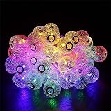 【Perfecta Decoración Para Navidad】 IP44 impermeable, fácil de operarse e instalarse. 9.5 Metros 50 LED bombillas son perfectas para la decoración de Navidad, en patio, balcón, habitación, cocina, salón de estar, fiesta de cumpleaños.