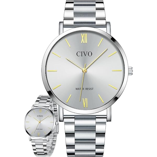 Projects Watches Bodoni Date 7409: Orologio Unisex Analogico Quarzo Con Acciaio E Calendario - 2
