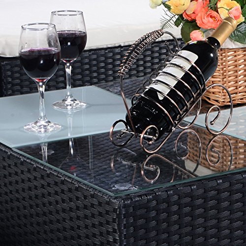 Rattenmöbel Gartenmöbel Lounge Set Ratten Polyrattan Edelstahl Garnitur Sitzgruppe Lounge Gartenmöbel Set - 8
