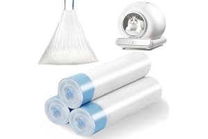 QSMYUYE Sacchetti Lettiera Gatto, per Lettiera Gatto Autopulente, con Maniglia per il Trasporto, Durevole, Resistente agli Strappi, 3 Rotoli