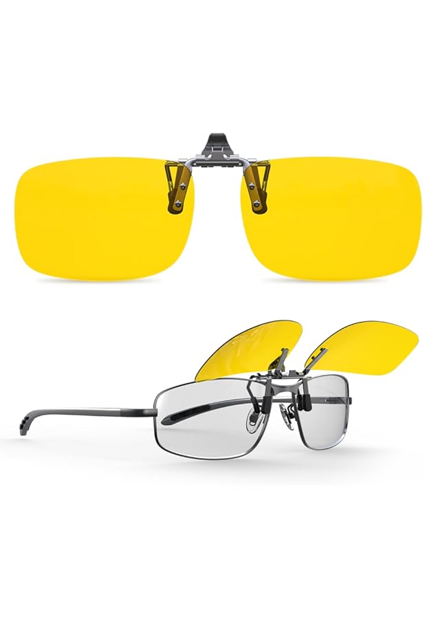 CREYESTAL Clip Lunettes De Soleil Polarisées, Relevable Et Ultra Léger, Surlunettes De Soleil, Clip Solaire, Homme, Femme, 100% Anti-UV, Certifié CE