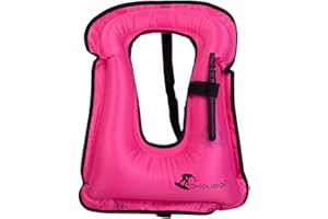 FORWEWAY Snorkel Vest Inflatable Buoyancy Vests for Portable Kayaking Buoyancy Vest for Drift Rescue,Rowing,Sailing,Snorkeling,Swimming,Outdoor Water