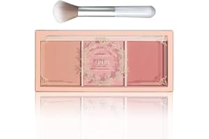 MEITREND Blushers for Cheeks, 3 In 1 Color Matte Face Blush Make Up Powder, Makeup Blusher for Long-Lasting Sweat-Resistant Non-Greasy Blush Glow Matte Brighten Skin Natural Look