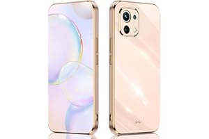ILING Funda para Xiaomi 11 Lite 5G NE/Xiaomi Mi 11 Lite 4G/5G Case, Silicona Coloreada, Protege la Camara, Estuche Ultrafino Anti-caída para Niña (Rosa)