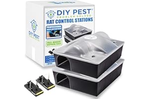 DIY PEST | Heavy Duty Rat Traps for Indoors & Outdoors | Best Rat Trap Box for UK Gardens, Outdoors and Indoors with Video Guide | Secure, Durable Live and Snap Rat Bait for Home, Kitchen and Garage
