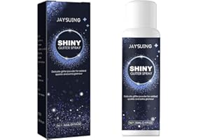 NURVIDIS Spray De Brillo, Spray De Purpurina, Spray Brillo Corporal, 60ml Spray De Polvo Con Purpurina, Spray De Purpurina Para Cabello Y Cuerpo, Para Festival Rave Fiestas Disfraces Eventos Festivos, 1pcs (A)