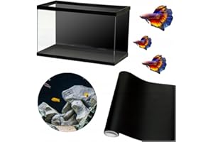TD STONES Hintergrunddekor Aquarium Rückwand Schwarz 60x50 cm – selbstklebende Folie, wasserfest und langlebig – hochwertige Aquarium Rückwand für Süßwasser- & Meerwasseraquarien + WEITERE GRÖSSEN