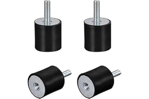 QLEUIFT Silentblock Supporti in Gomma Ammortizzatore Silent Block M8 Supporti Cilindrici Piedini Anti Vibration Silentblock Supporti Gomma Antivibrazione Condizionatore per Car Boat, 4 PCS