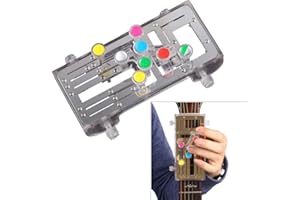 Yusat - Strumento per la pratica di corde per chitarra, con tasto, assistente per chitarra per principianti, strumento per la pratica degli accordi, comodo 6 accordi universali
