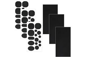 TAIANJI 48 Pcs Down Jacket Repair Patch Nylon, 2 Styles Repair Patch, Waterproof Patches Tape Self Adhesive Puffer Jacket for Tent, Clothes, Sleeping Bag (Black)