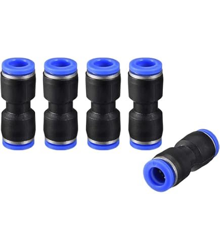 1 4 Air Line Push Fittings PneumaticPlus PMM-1/2 Push To Connect Tube Fitting, Bulkhead Union - 1/2\" Tube O 1 4 Id Tubing
