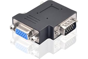 Duttek Left Angle VGA Male to Female Adapter,90 Degree VGA Adapter,VGA to VGA Connector for Monitors,Projectors,TV Connector