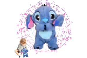 BYTLXM St-itch Qui Respire, Doudou Anime Qui Respire, St-itch Étreignant Oreiller, Peluche Anime jouet, Jouet câlin en Peluche avec Mouvement Respirant et Musique, Idéal Cadeau d'anniversaire pour Enfan