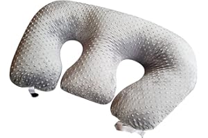 KEAAN Multifunktionales Stillkissen für Zwillinge, Stillkissen für Schwangere, maschinenwaschbar, Baumwollstoff, Doppelstützkissen, Grau