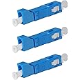MSDADA 3 Pcs Visual Fault Locator Adapter, Optical Equipment Tool Singlemode 9/125 SM LC Female to SC Male Hybrid Flange Optical Fiber Adapter Connector for Digital Communication