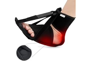 eYotto Plantar Fasciitis Night Splint,Plantar Fasciitis Brace Women Men with Adjustable Straps and Built-in Foot Massage Ball,Drop Foot Brace for Achilles Tendonitis,Heel Pain Relief Size M