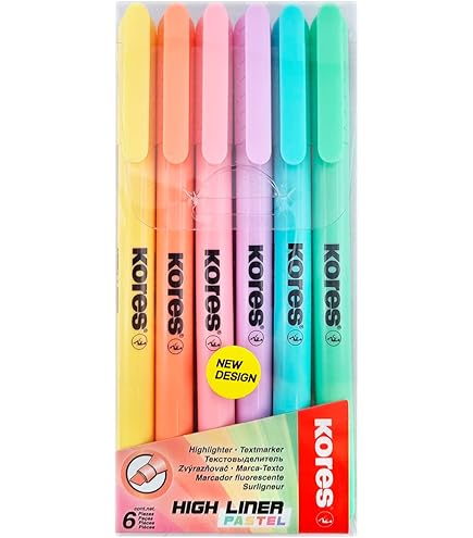 Evidenziatore Kores High Liner Plus Verde Fluorescente - Punta A Scalpello Per Scuola E Ufficio (Confezione Singola) - Foto 14