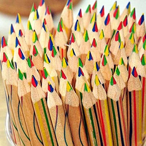 5 pcs 4 in 1 Farbe Zeichnung Malerei Bleistifte Regenbogen Farbenen Skizzieren