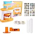 Dhqkqg Badge Making Kit, 55mm Badge Maker Machine with 48 Button Parts, Cute Stickers, Circle Cutter, Pin Badge Maker, Button Maker Machine Kids, Fun DIY Badge Maker Pin Maker for Kids Party Gifts