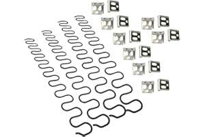 CARKIO JJDD Resortes de repuesto para sofá,4 resortes de 63,5 cm con 16 clips en S,kit de reparación de muelles de 4,0 de diámetro de alambre para asientos en decoración interiores de muebles,automóviles