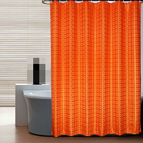 Healthy Orange Jacquard Curtain Fabric Waterproof And Mildew Proof Curtain,Orange-200*200cm(78.7*78.7Inch)
