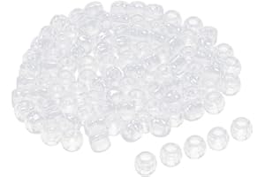 FRENECI VANKOA 100 Pièces Transparent Perles de Cheveux Dreadlock Beads Perles Tressage des Cheveux Bijoux Accessoire