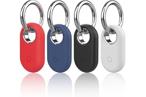 ELEGANCE-GO Custodia per Samsung Galaxy SmartTag2, 4pcs SmartTag2 Case Flessibile in Silicone con portachiavi GPS Tracker Ciondolo Custodia protettiva per Samsung Smart Tag 2 Accessori