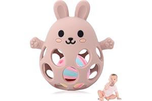 Sichy Montessori gryzak i grzechotka dla niemowląt – gryzak dla niemowląt, zabawka dla niemowląt 0-6 miesięcy, pomoc w ząbkowaniu i piłka chwytająca – prezent dla chłopców i dziewczynek