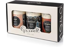 Granell Cafés · 1940 - Pack Degustación Orígenes | Café Molido 100% Arabica de Perú, Guatemala y Etiopía | 3 Paquetes x 200 Gramos