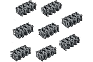 SAIKER City Schienen Bausteine Set, 40 Stück City Schienen Erweiterungsset City Zug Schienen Zubehör Klemmbausteine Kompatibel mit dem Marktführer