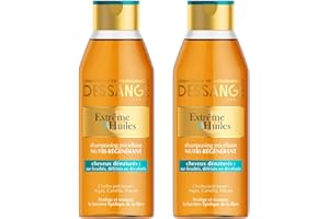 Dessange – Niezwykle 3-olejowy szampon na bazie micelari, dostarczanie składników odżywczych do suchych włosów – 250 ml – 2 sztuki