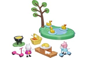 Peppa Pig Peppa's Adventures Peppa's Picnic Playset, Preschool Toy with 2 Figures and 8 Accessories, for Ages 3 and Up