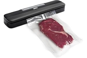 ‎GRAFNER Grafner Vakuumierer mit 30 cm Naht, inkl. 10 Vakuumierbeutel und Folienschneider, mit entnehmbarer Tropfschale, Lebensmittel bleiben bis zu 8x länger frisch, Vakuumiergerät Folienschweißgerät