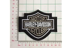 SUMA SHOP Patch Harley Davidson Modello Argento Bar & Shield Cm 10,2 X 8,5 Replica -1309