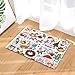 Produktbild Tapis de bain de noël Santa Bougie Pine Snowman Ball Petit Bell anti-dérapant Paillasson Entrée d'étage Tapis de porte avant d'intérieur Tapis de bain pour enfants 60X40CM Accessoires de salle de bains