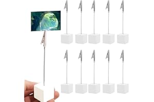 WLVINSON 10 Stück Fotohalter mit Klammern,Tischkartenhalter Clips,Kartenhalter Tisch,Foto Halter mit Klammer,Kartenständer,Postkartenhalter Holz Fotoständer Clip für Hausdekoration,Party,Büro,Hochzeits