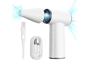 KUKIHO Depolveratore ad alte prestazioni senza fili, 120000 giri/min, con batteria di lunga durata da 4000 mAh, per tastiere, elettronica, auto e mobili