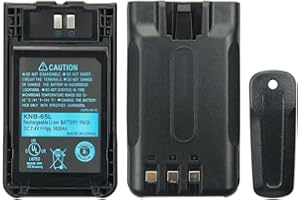 VINEYUAN Batería KNB-65L de 7.4V 1600mAh para TH-K20A TH-K20E TH-K40A TH-K40E TK-2000M TK-3000K Batería de Repuesto de Radio bidireccional con Clip para cinturón