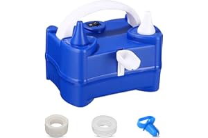 HUIYOPU Pompa per Pallone Elettrica, Pallone Gonfiatore Portatile a Doppio Ugello per Festa di Nozze Celebrazione Compleanno Decorazione