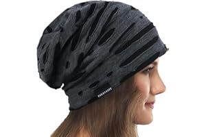 VECRY Damen Slouchy Mütze Dünne Sommer Schädelkappe Turban Sanft Schlafen Chemo Strickmützen