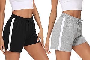 Litherday Pantaloncini Sportivi Donna Pantaloncini Donna in Cotone Shorts Donna Sportivi Pantaloncini Donna Estivi per Casa Casual Jogging