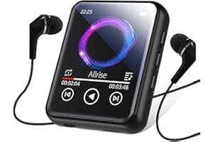 SWOFY 32 Go Lecteur MP3 Bluetooth 5.0, 1.8" Tactile Baladeur 32Go Numérique Lecteur Musique,Radio FM Haut-Parleur, Petit Lecteur MP3 Sport pour Enfant/Adulte(Slot Carte mémoire jusqu'à 128Go)