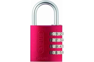 ABUS Combination Lock 145/40 red - Luggage Lock, Locker Lock and Much More. - Aluminium Padlock - Individually Adjustable Numerical Code - ABUS Security Level 4