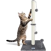 Nobleza Scratching Post for Cats, Height 80 cm, Scratching Post for Medium and Large Cats, Cat Tree with Hanging Toy Ball and
