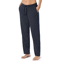 Schiesser Pigiama Donna, Pantaloni Lunghi Con Polsini, In Cotone Elasticizzato – Comodi E Morbidi, Taglia M